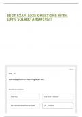 SSGT EXAM 2025 QUESTIONS WITH 100&percnt; SOLVED ANSWERS&excl;&excl;