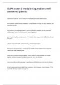 SLPA exam 2 module 4 questions well answered passed