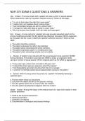 NUR 275 EXAM 4 QUESTIONS & ANSWERS