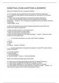 NASM FINAL EXAM QUESTIONS & ANSWERS