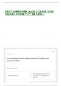 SSGT VANGUARD LEVEL 2 CLASS 2025 SOLVED CORRECTLY TO PASS&excl;&excl;