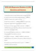 ISYE 6414 Regression Modules 1-2 2025 Questions and Answers