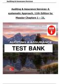 TEST BANK Auditing & Assurance Services&colon; A Systematic Approach&comma; 11th Edition Chapters