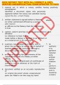 OHIO NOTARY TEST WITH ALL CORRECT & 100&percnt; VERIFIED ANSWERS&vert;ACTUAL EXAM&vert;UPDATED TO PASS