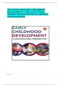 Test Bank For Early Childhood Development&comma; A Multicultural Perspective 8th Edition&comma; Jeffrey Trawick-