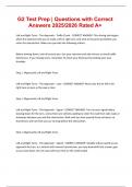 G2 Test Prep Questions with Correct Answers 2025&sol;2026 Rated A&plus;