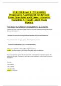 NUR 220 Exam 1 &lpar;2025&sol;2026&rpar;&colon; Progressive Assessment for Revised Exam Questions and Correct Answers&comma; Complete A&plus; Guide Latest Exam Update&period;