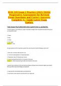 NUR 220 Exam 2 Practice &lpar;2025&sol;2026&rpar;&colon; Progressive Assessment for Revised Exam Questions and Correct Answers&comma; Complete A&plus; Guide Latest Exam Update&period;
