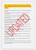 OHIO LAWS AND RULES EXAM WITH ALL CORRECT & 100&percnt; VERIFIED ANSWERS&vert;LATEST VERSION&vert;UPDATED TO PASS