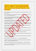 PERSONAL LINES EXAM STUDY PREP QUESTIONS WITH ALL CORRECT & 100&percnt; VERIFIED ANSWERS&vert; LATEST ACTUAL EXAM&vert;ALREADY GRADED A&plus;&vert;JUST RELEASED&excl;&excl;&excl;