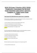 NUR 220 Exam 3 Practice &lpar;2025&sol;2026&rpar;&colon; Progressive Assessment for Revised Exam Questions and Correct Answers&comma; Complete A&plus; Guide Latest Exam Update&period;