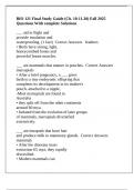 BIO 121 Final Study Guide &lpar;Ch&period; 10-11&period;20&rpar; Fall 2025 Questions With complete Solutions 