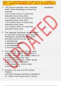 Ohio PTA Jurisprudence Exam &ndash; 2025 Latest Version &ndash; All Correct & 100&percnt; Verified Answers &ndash; Graded A&plus;