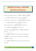 MLPAO Test Prep ~ ECG 2025 Questions and Answers