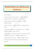MLPAO EXAM review 2025 Questions and Answers