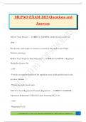 MLPAO EXAM 2025 Questions and Answers