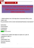 WGU C211 OA Global Economics for Managers  Exam Questions and Verified Answers  100&percnt; Guarantee Pass