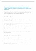 Community Policing&colon; Partnerships for Problem Solving&period; 8th ed - Chapter 1 Exam with 100&percnt; Correct Answers &vert; Verified &vert;Latest version 2025&vert;2026