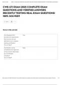 CWB 47&period;1 EXAM 2025 COMPLETE EXAM QUESTIONS AND VERIFIED ANSWERS &vert;RECENTLY TESTING REAL EXAM QUESTIONS&vert; 100&percnt; SOLVED&excl;&excl;
