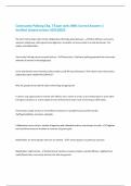 Community Policing Chp&period; 7 Exam with 100&percnt; Correct Answers &vert; Verified &vert;Latest version 2025&vert;2026