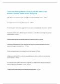 Community Policing Chapter 5 Study Guide with 100&percnt; Correct Answers &vert; Verified &vert;Latest version 2025&vert;2026