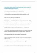 Community Policing Chapter 2 Exam with 100&percnt; Correct Answers &vert; Verified &vert;Latest version 2025&vert;2026