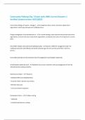 Community Policing Chp&period; 5 Exam with 100&percnt; Correct Answers &vert; Verified &vert;Latest version 2025&vert;2026