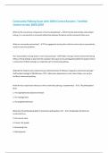 Community Policing Exam with 100&percnt; Correct Answers &vert; Verified &vert;Latest version 2025&vert;2026