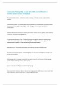Community Policing Chp&period; 6 Exam with 100&percnt; Correct Answers &vert; Verified &vert;Latest version 2025&vert;2026