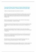 Community Policing&colon; Partnerships for Problem Solving Ch12 Exam with 100&percnt; Correct Answers &vert; Verified &vert;Latest version 2025&vert;2026