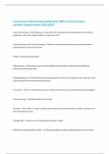 Community Policing Study Guide with 100&percnt; Correct Answers &vert; Verified &vert;Latest version 2025&vert;2026