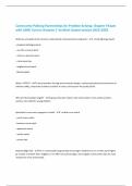 Community Policing Partnerships for Problem Solving&colon; Chapter 9 Exam with 100&percnt; Correct Answers &vert; Verified &vert;Latest version 2025&vert;2026