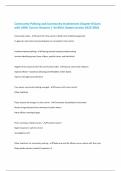 Community Policing and Community Involvement Chapter 8 Exam with 100&percnt; Correct Answers &vert; Verified &vert;Latest version 2025&vert;2026
