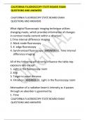 CALIFORNIA FLUOROSCOPY STATE BOARD EXAM  QUESTIONS AND ANSWERS