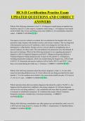HCS-D Certification Practice Exam  UPDATED QUESTIONS AND CORRECT  ANSWERS