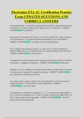 Electronics ETA AC Certification Practice  Exam UPDATED QUESTIONS AND  CORRECT ANSWERS