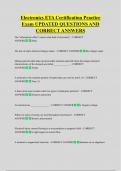 Electronics ETA Certification Practice  Exam UPDATED QUESTIONS AND  CORRECT ANSWERS