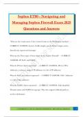 Sophos ET80 - Navigating and Managing Sophos Firewall Exam 2025 Questions and Answers