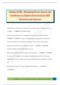 Sophos ET80 - Managing Device Access and Certificates on Sophos Firewall Exam 2025 Questions and Answers