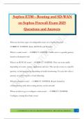 Sophos ET80 - Routing and SD-WAN on Sophos Firewall Exam 2025 Questions and Answers