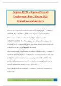 Sophos ET80 - Sophos Firewall Deployment Part 2 Exam 2025 Questions and Answers