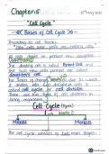Chapter&colon; Cell Cycle &lpar;notes&rpar; &lbrack;Bio&rsqb;