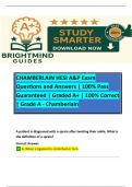 CHAMBERLAIN HESI A&P Exam Questions and Answers &vert; 100&percnt; Pass Guaranteed &vert; Graded A&plus; &vert; 100&percnt; Correct &vert; Grade A - Chamberlain