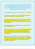 TN Funeral LRR Exam 2025 Prep Guide With 290  Real Test Questions with Correct Answers&sol; TN LRR  Exam 2025-2026&sol; Tennessee Funeral Laws Rules and  Regulations Practice Test 2025