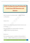 ANSC Feeding Growing-Finishing Beef Cattle Exam 2025 Questions and Answers