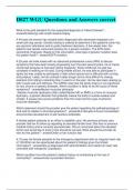 D027 WGU Questions and Answers correct