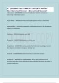 CT DDS Med Cert EXAM 2025 UPDATE Verified Questions And Answers &vert; Guaranteed Success&excl;&excl;