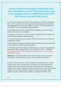 Advanced Physical Assessment NR 509 Final Exam  Prep Test Bank Newest 2025 With 260 Questions with  Correct Detailed Answers &sol; NR509 Final Exam 2025 2026 Practice Questions with Answers
