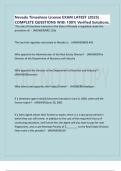 Nevada Timeshare License EXAM LATEST &lpar;2025&rpar; COMPLETE QUESTIONS With 100&percnt; Verified Solutions&comma;