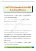 ADJUSTERS License 6-20 Exam 2025 Questions and Answers